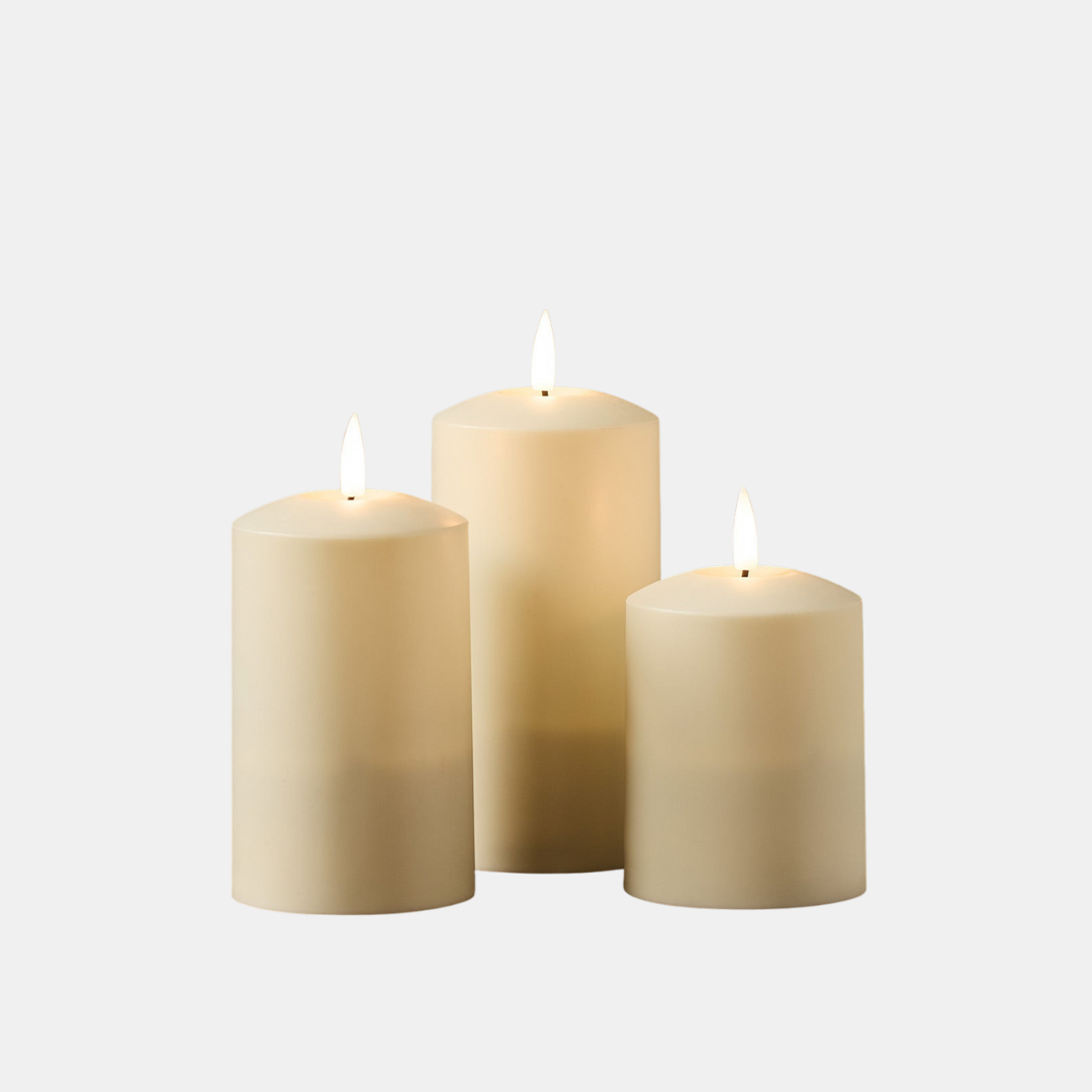 Flameless LED Pillar Candles Set – Remote Control Battery Operated Decor 1
