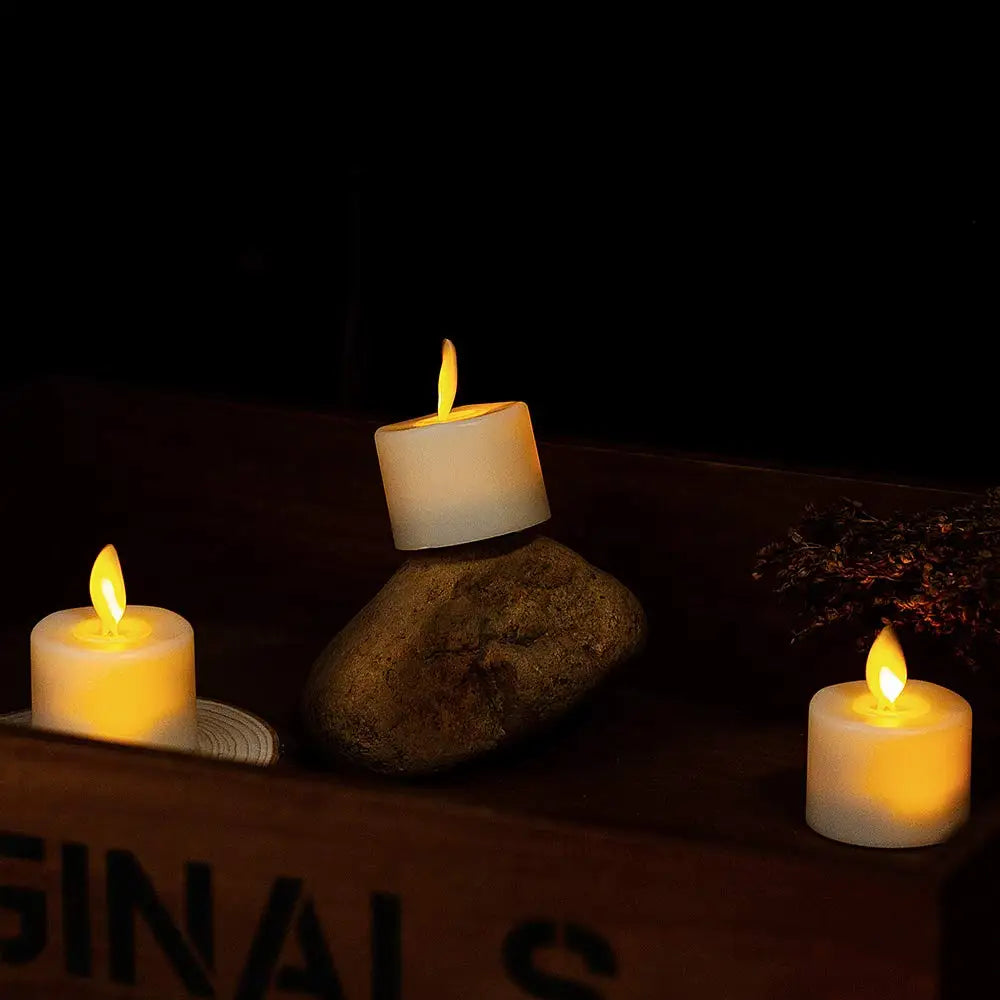 Flameless LED Tealight Candles - Safe Battery Operated Lights for Events 2