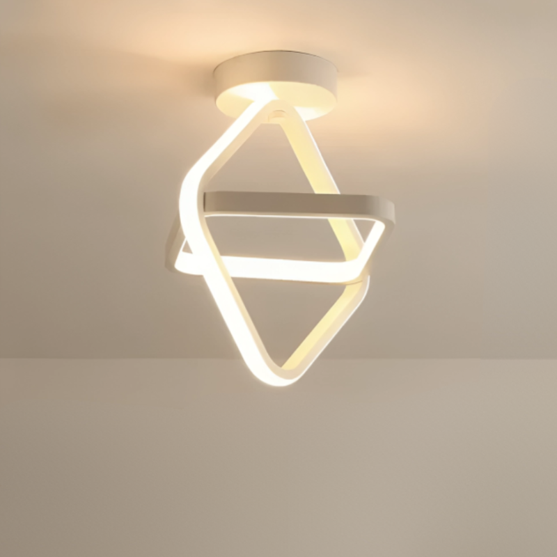Flush Mount Ceiling Light – Contemporary LED Double Ring Fixture for Home 5