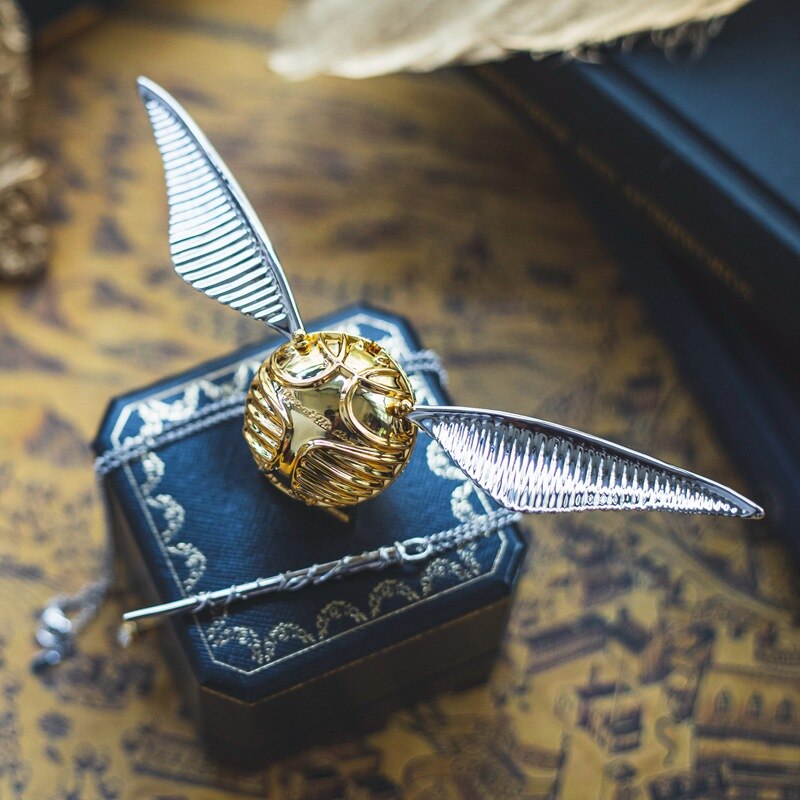 Golden Wing Orb Ring Box - Luxurious Moving Design for Elegant Jewelry Storage-Jewelry Storage-Unique Casa-Unique Casa