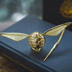 Golden Wing Orb Ring Box - Luxurious Moving Design for Elegant Jewelry Storage-Jewelry Storage-Unique Casa-Unique Casa