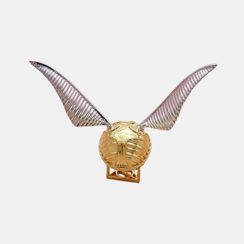 Golden Wing Orb Ring Box - Luxurious Moving Design for Elegant Jewelry Storage