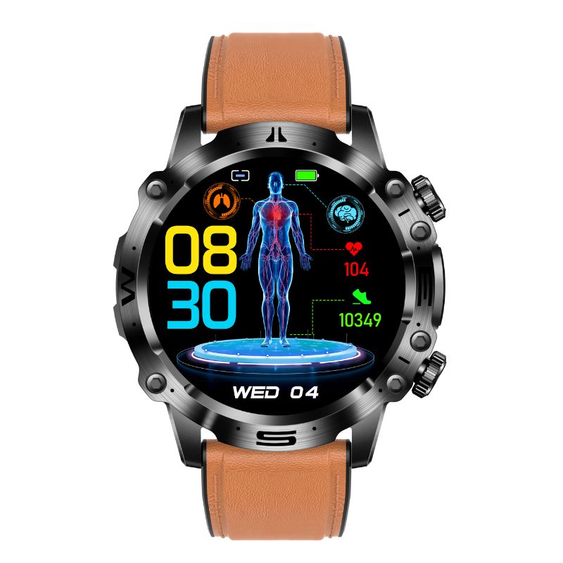 Health & Fitness Smartwatch - ECG/EKG, Blood Sugar, Heart Rate & Activity Tracking