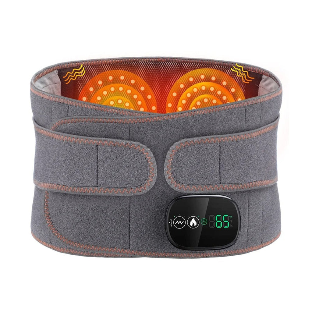 Heated Lumbar Support Belt - Adjustable Heat Therapy for Back Pain Relief & Comfort