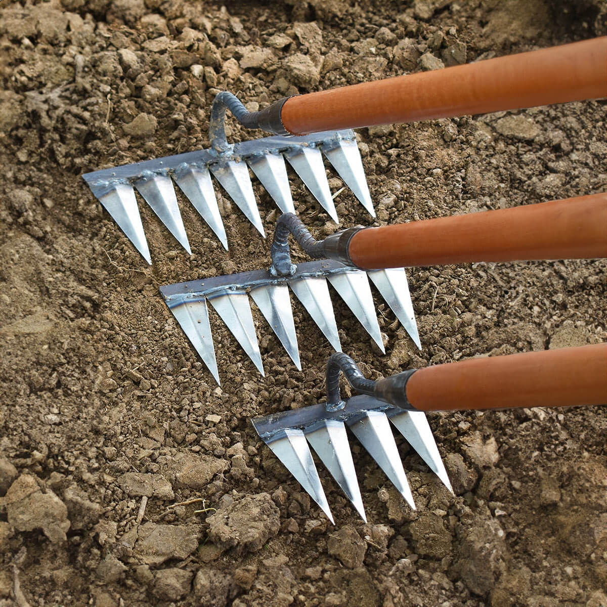 Heavy-Duty Metal Garden Rake Tool for Weeding and Soil Maintenance 5