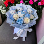 Hello Kitty Flowers Bouquet – Charming Gift for Any Occasion-Unique Casa-4 Blue-Unique Casa