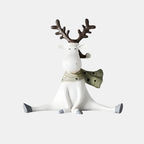 Holiday Reindeer Figurine – Cute Seasonal Decor for Living Room & Mantel