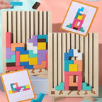 Wooden Stacking Puzzle Game Toy Educational Fun For Kids And Adults-Kids Toys-Unique Casa-Unique Casa