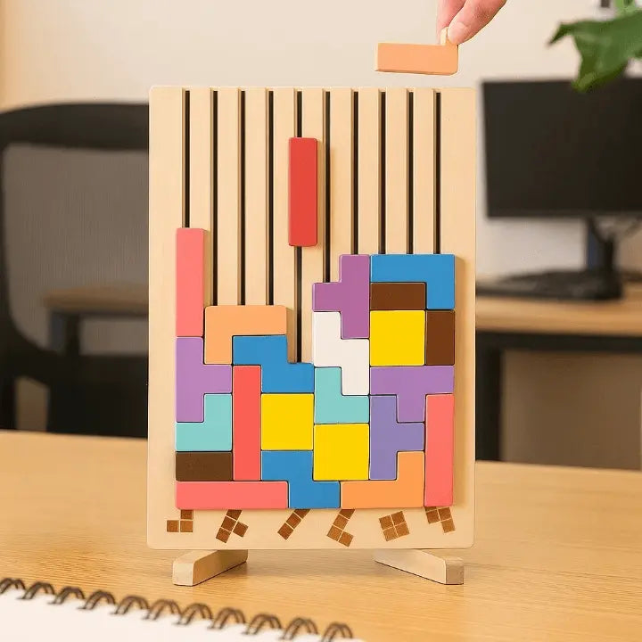 Wooden Stacking Puzzle Game Toy Educational Fun For Kids And Adults-Kids Toys-Unique Casa-Unique Casa