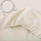 Grounding Fitted Sheet for Better Sleep – Conductive Earthing Bed Sheet for Stress Relief