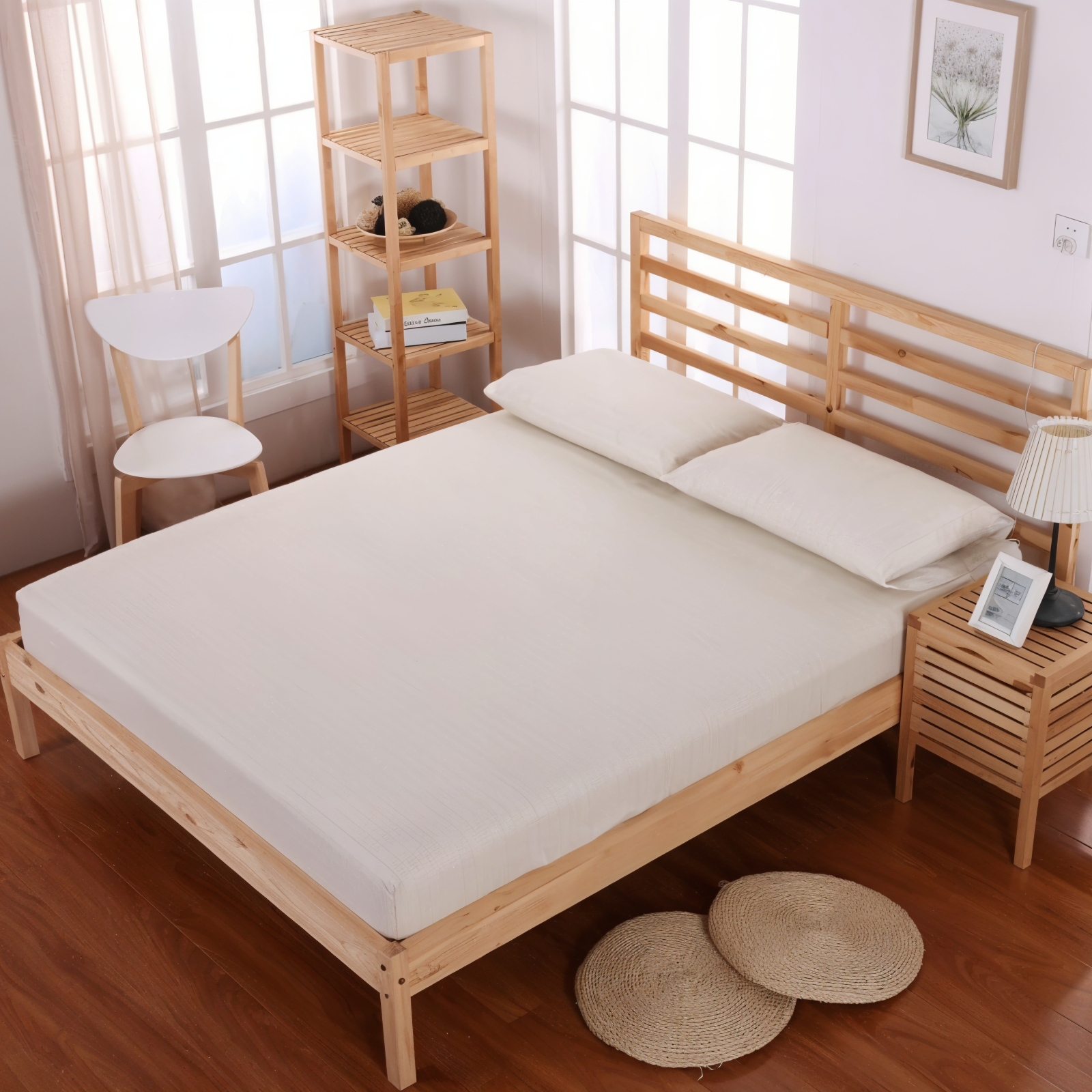 Grounding Fitted Sheet for Better Sleep – Conductive Earthing Bed Sheet for Stress Relief