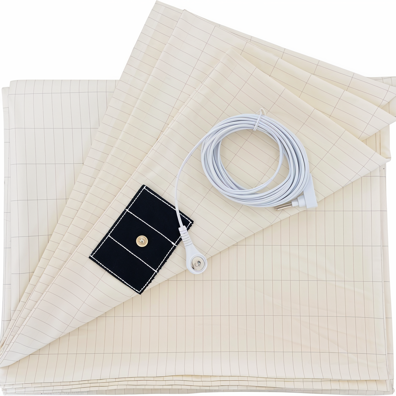 Grounding Fitted Sheet for Better Sleep – Conductive Earthing Bed Sheet for Stress Relief