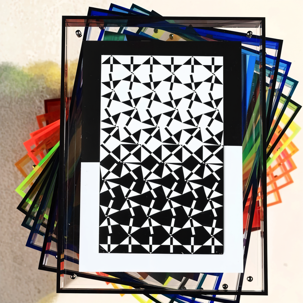 Neon Acrylic Photo Frame – Retro Style Fluorescent Picture Frame for Home Decor