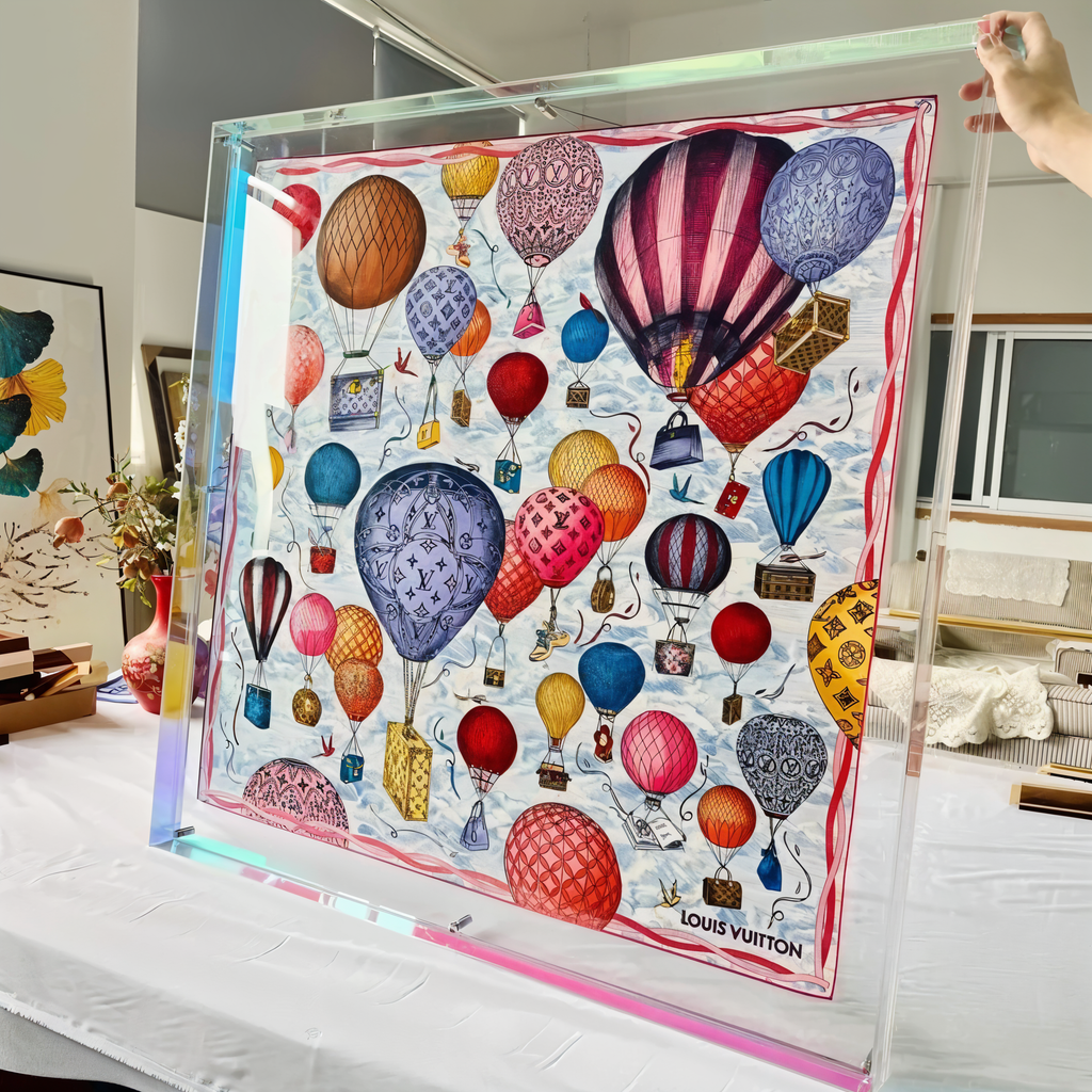 Neon Acrylic Photo Frame – Retro Style Fluorescent Picture Frame for Home Decor