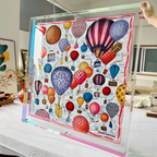 Neon Acrylic Photo Frame – Retro Style Fluorescent Picture Frame for Home Decor