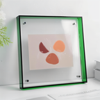 Neon Acrylic Photo Frame – Retro Style Fluorescent Picture Frame for Home Decor