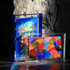 Neon Acrylic Photo Frame – Retro Style Fluorescent Picture Frame for Home Decor