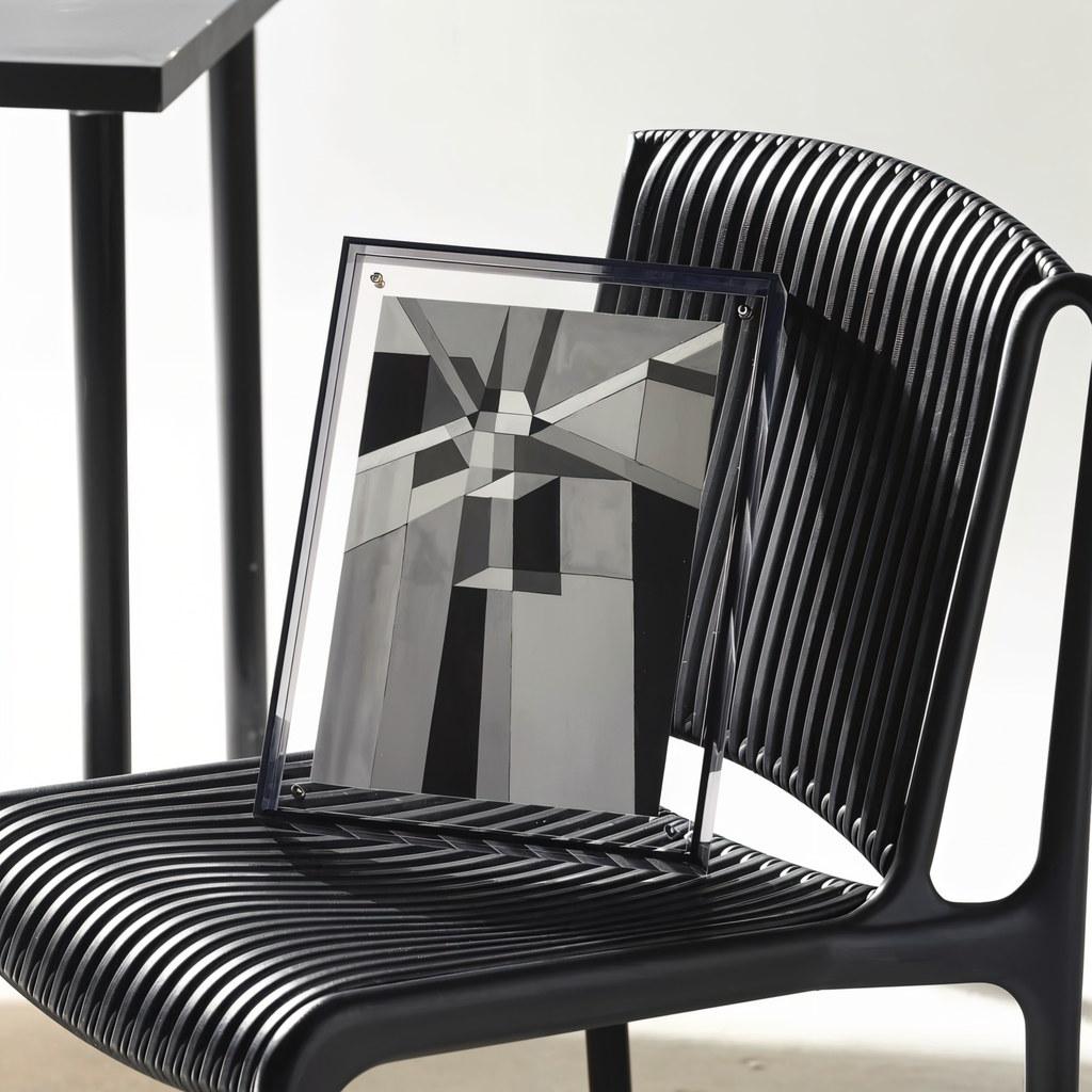 Neon Acrylic Photo Frame – Retro Style Fluorescent Picture Frame for Home Decor