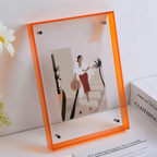 Neon Acrylic Photo Frame – Retro Style Fluorescent Picture Frame for Home Decor