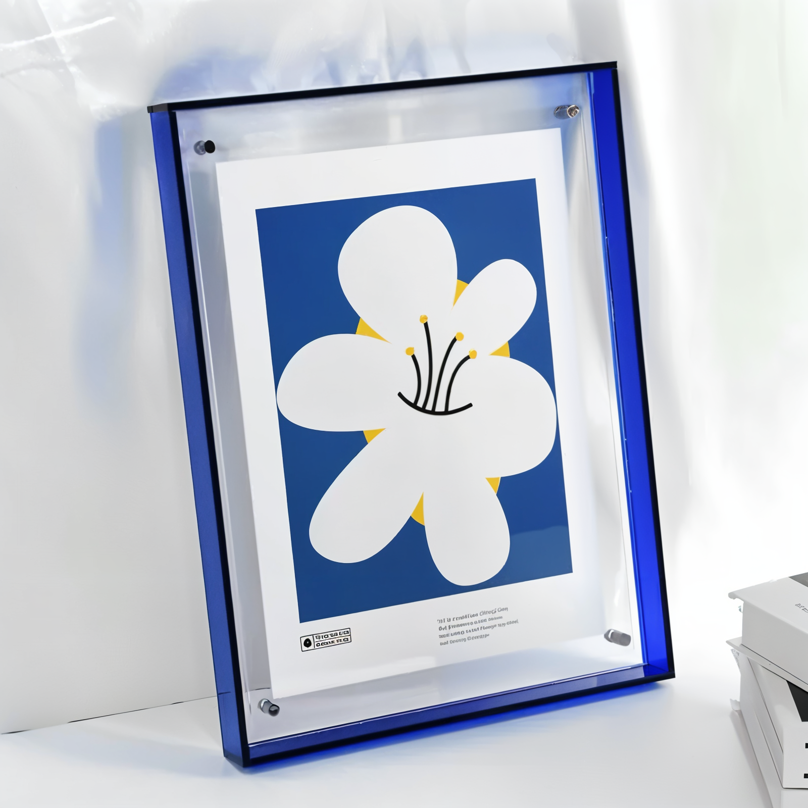 Neon Acrylic Photo Frame – Retro Style Fluorescent Picture Frame for Home Decor