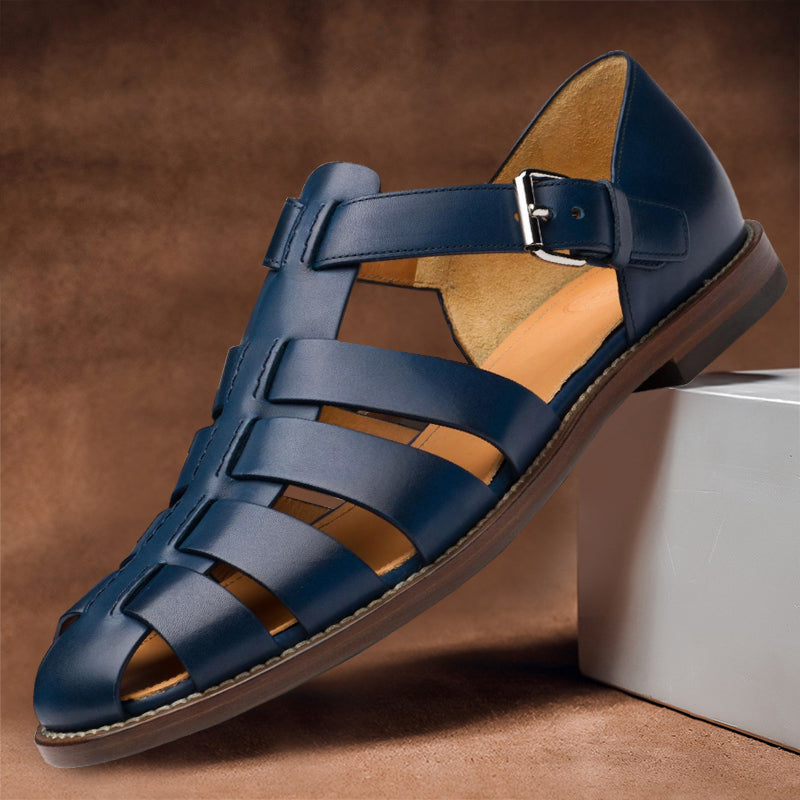 Men’s Premium Luxury Summer Sandals - Stylish & Comfortable Footwear For Warm Weather-Sandals-Unique Casa-Dark Blue-AU 5 [EU 38]-Unique Casa