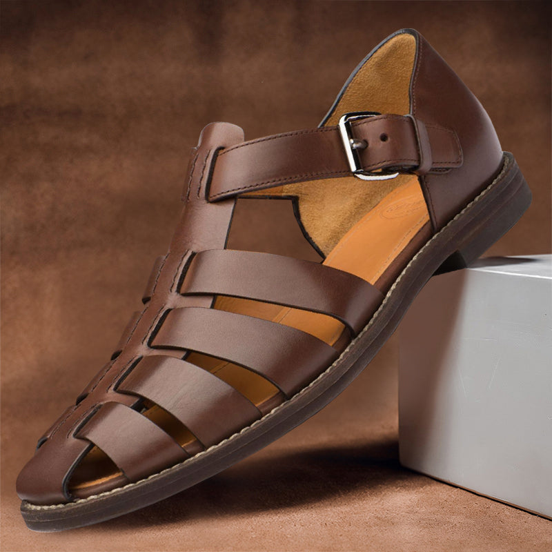 Men’s Premium Luxury Summer Sandals - Stylish & Comfortable Footwear For Warm Weather-Sandals-Unique Casa-Coffee-AU 5 [EU 38]-Unique Casa