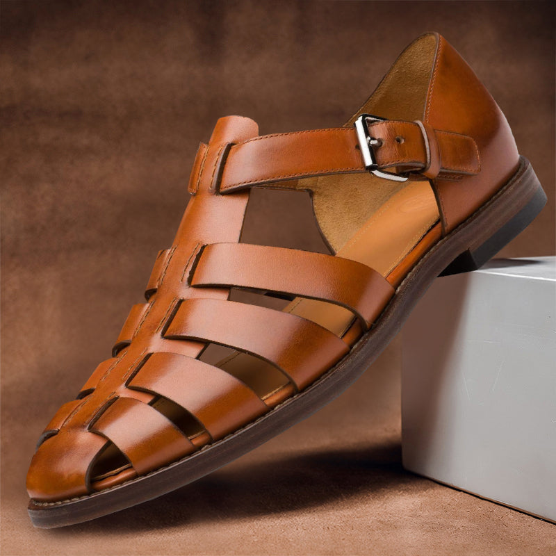 Men’s Premium Luxury Summer Sandals - Stylish & Comfortable Footwear For Warm Weather-Sandals-Unique Casa-Brown-AU 5 [EU 38]-Unique Casa