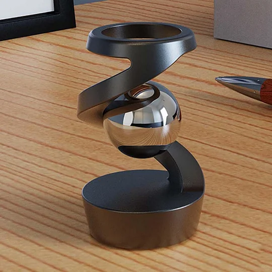 Kinetic Sculpture - Elegant Metal Design with Motion Effect for Desk or Shelf Display