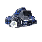 LED Headlamp - Waterproof, Adjustable Zoom & USB Rechargeable for Hiking, Camping & Running