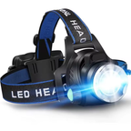 LED Headlamp - Waterproof, Adjustable Zoom & USB Rechargeable for Hiking, Camping & Running