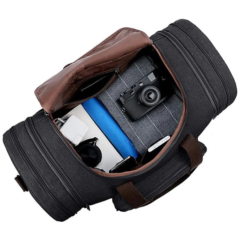 Large Capacity Canvas Travel Bag – Ultimate Organizer for All Your Adventures-Travel Duffel Bag-Unique Casa-Unique Casa