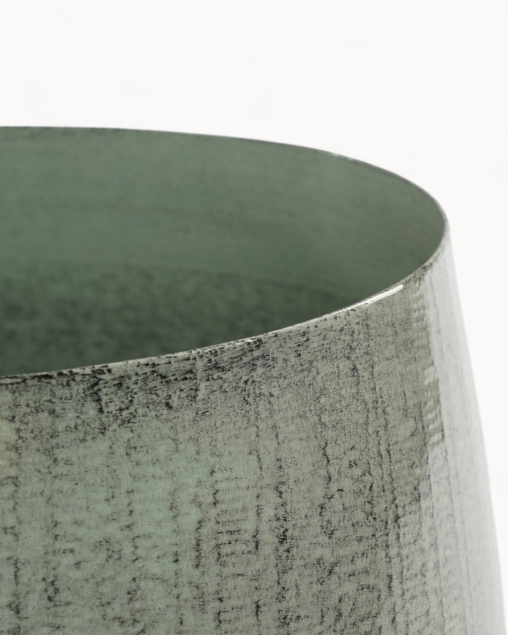 Large Light Grey Metal Plant Pot – Ø37 cm Modern Industrial Style-Plant Pot-Unique Casa