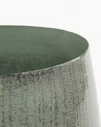 Large Light Grey Metal Plant Pot – Ø37 cm Modern Industrial Style-Plant Pot-Unique Casa