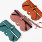 Leather Glasses Case with Snap Closure – Compact & Elegant Eyewear Holder