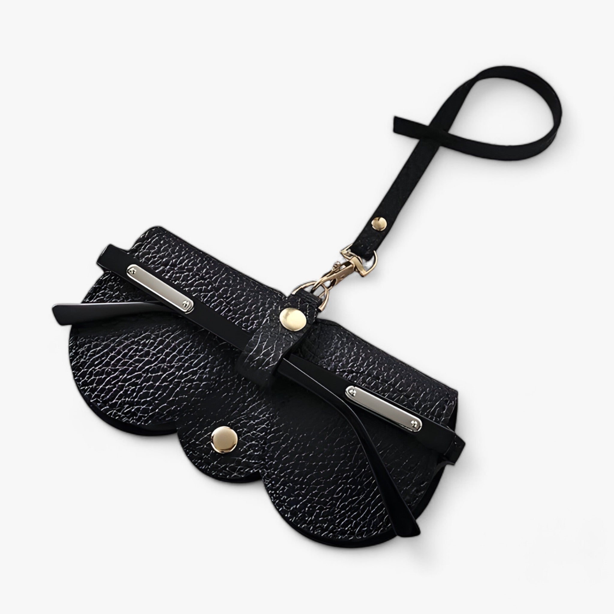 Leather Glasses Case with Snap Closure – Compact & Elegant Eyewear Holder