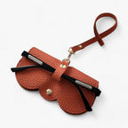 Leather Glasses Case with Snap Closure – Compact & Elegant Eyewear Holder