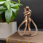 Lovers’ Bond Statue - Artistic Kissing Couple Sculpture for Romantic Home Décor