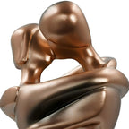 Lovers’ Bond Statue - Artistic Kissing Couple Sculpture for Romantic Home Décor