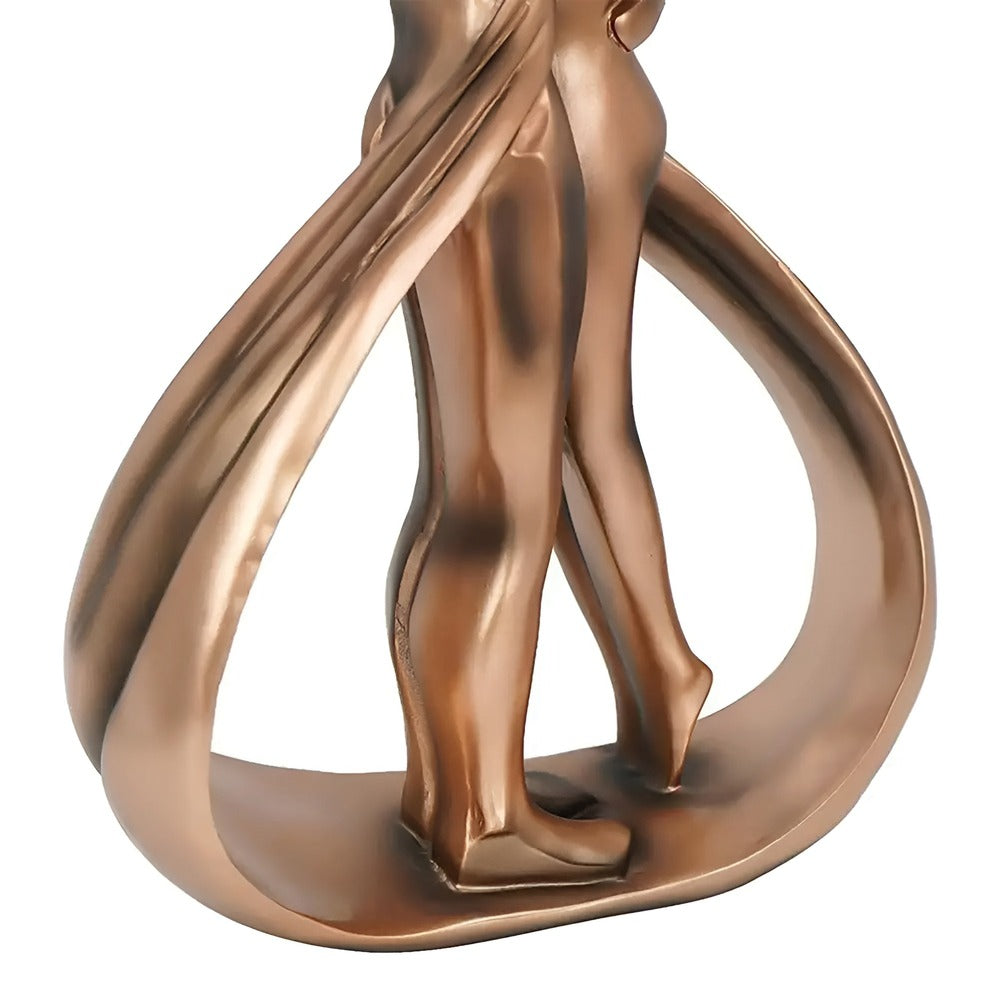 Lovers’ Bond Statue - Artistic Kissing Couple Sculpture for Romantic Home Décor
