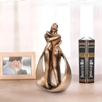 Lovers’ Bond Statue - Artistic Kissing Couple Sculpture for Romantic Home Décor