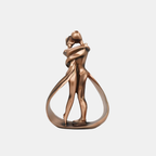 Lovers’ Bond Statue - Artistic Kissing Couple Sculpture for Romantic Home Décor