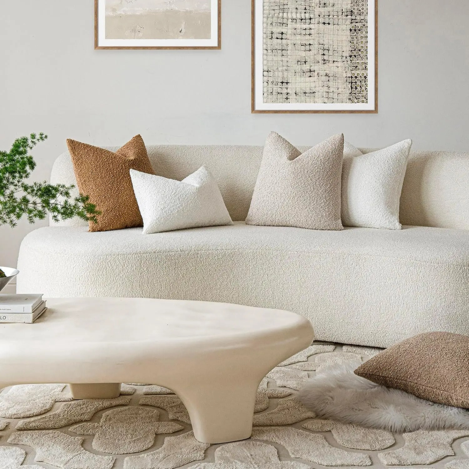 Luxe Bouclé Cushion Cover 45x45 cm – Timeless Comfort & Style-Cushion Cover-Unique Casa