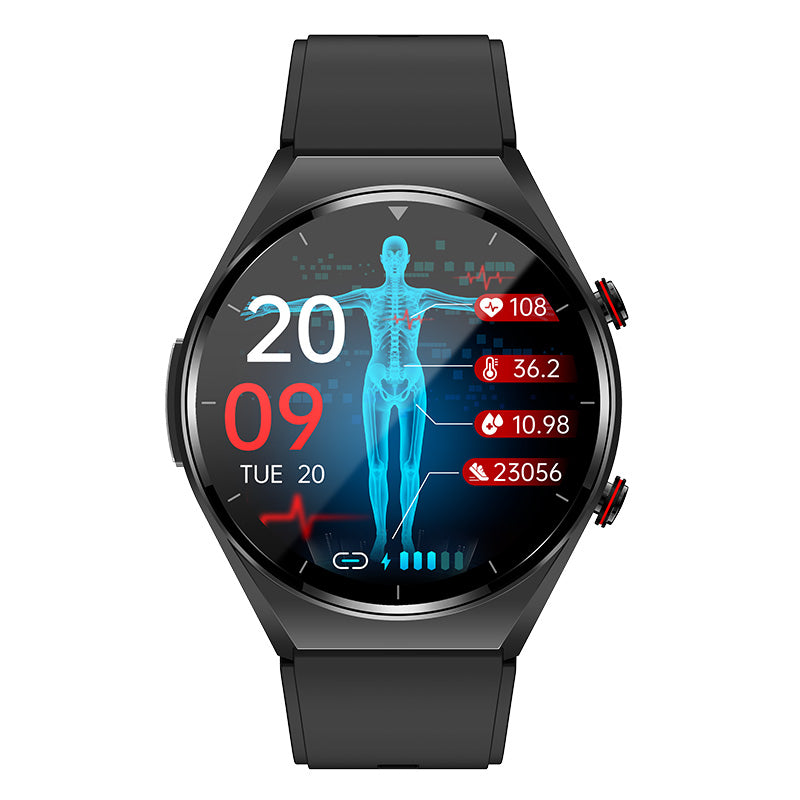 Luxury Health Smartwatch - One-Click Blood Sugar, EKG & Heart Rate Monitoring