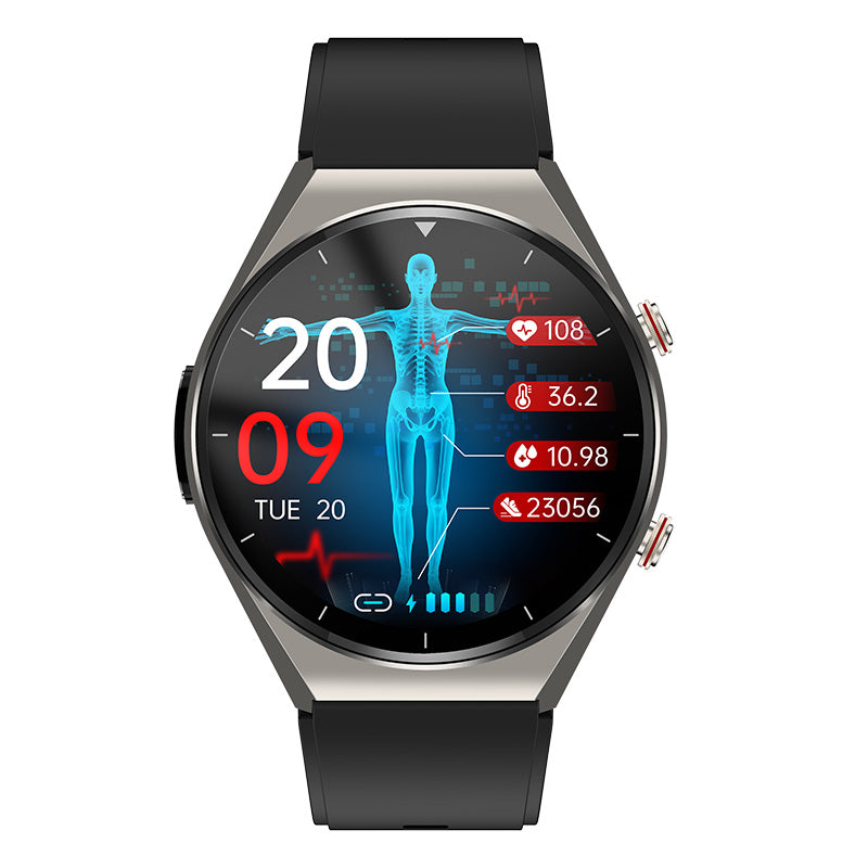 Luxury Health Smartwatch - One-Click Blood Sugar, EKG & Heart Rate Monitoring