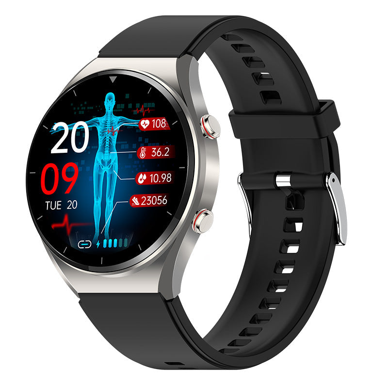 Luxury Health Smartwatch - One-Click Blood Sugar, EKG & Heart Rate Monitoring