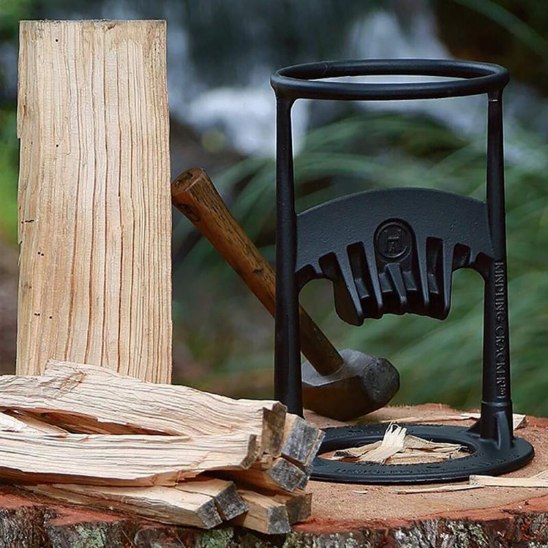 Manual Firewood Splitter - Ergonomic Steel Log Wood Splitter for Safe Use 4