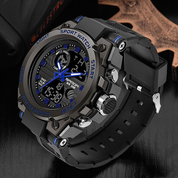 Men’s Military-Style Smart Watch - Waterproof, Shockproof & Perfect for Outdoor Activities