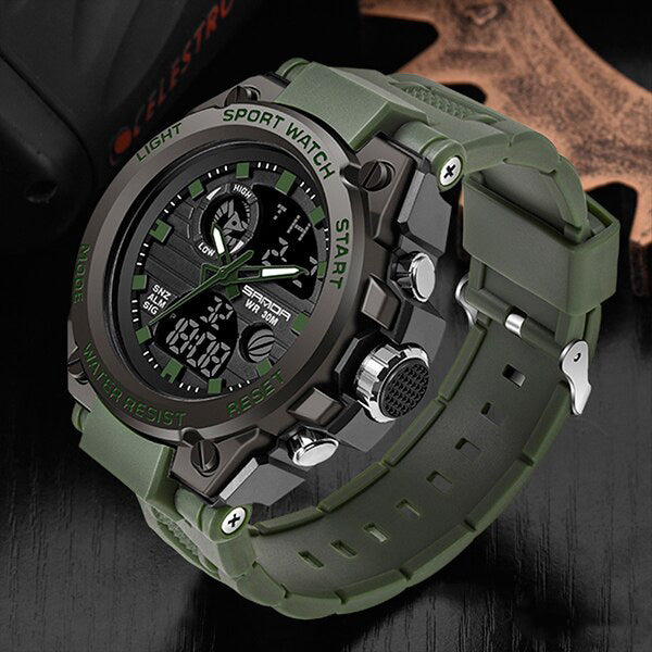 Men’s Military-Style Smart Watch - Waterproof, Shockproof & Perfect for Outdoor Activities