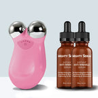 Facial Roller For Relaxing Massage And Skin Rejuvenation-Roller Massager-Unique Casa-Pink-1 Micro Roller + 2 Serums-Unique Casa