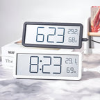 Modern LED Wall Clock - Sleek Display with Temperature & Humidity Tracking